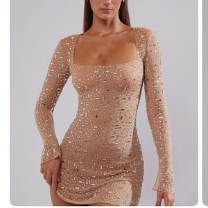 Oh Polly Sheer Embellished Dress
